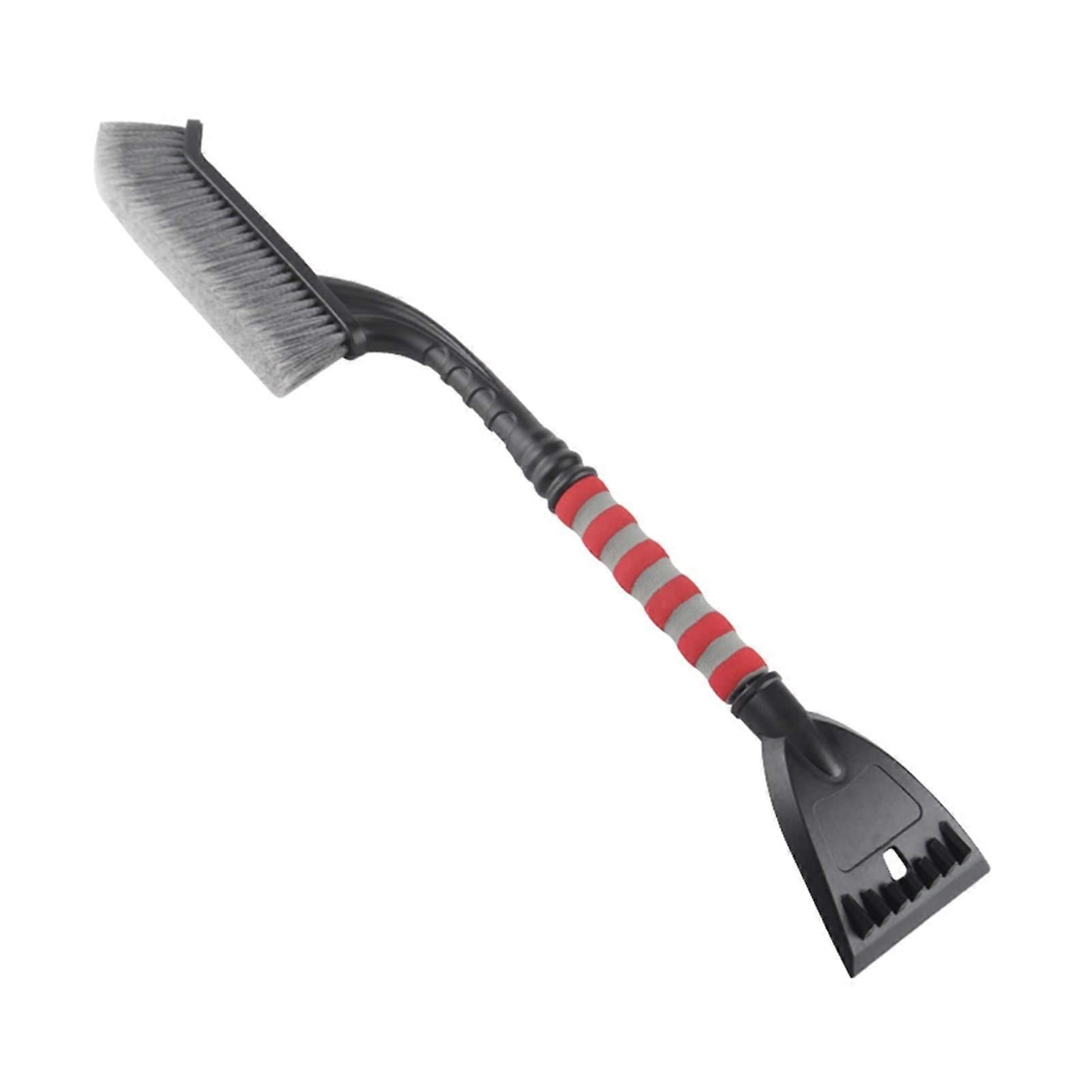 Extendable Car Snow Brush with Ice Scraper, Red Gray Retractable Winter Windshield Tool