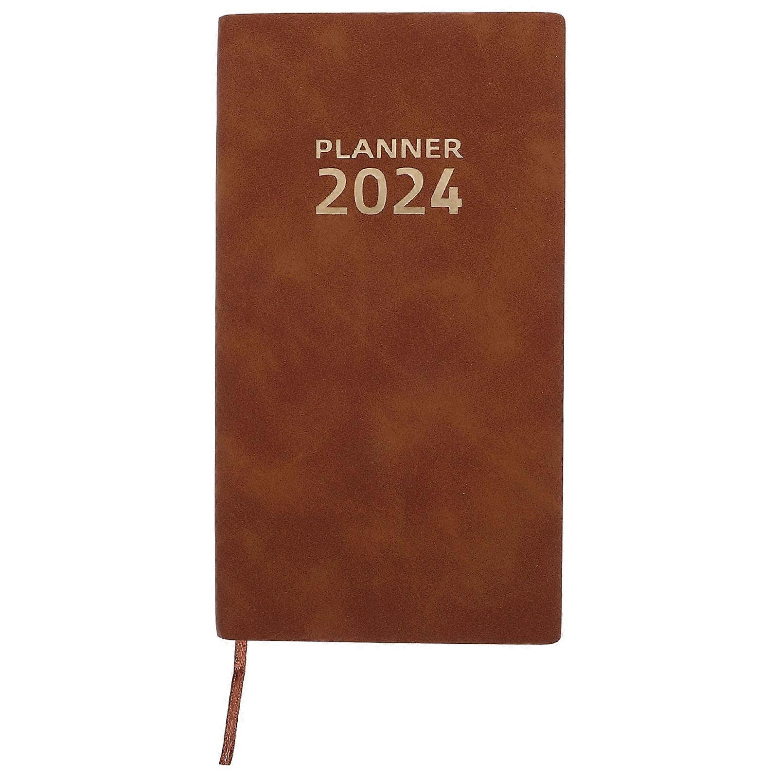 Planner Notepad for Home Use 2Pcs Brown Daily Schedule Notebook