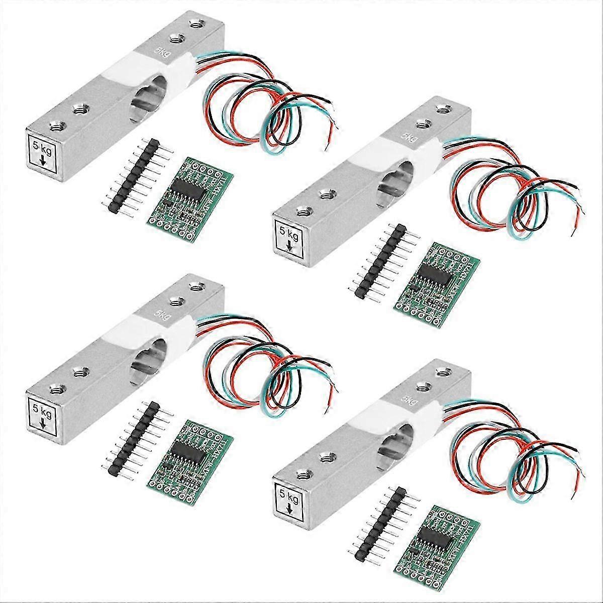 4 Sets 5KG Load Cell HX711 AD Weight Sensor