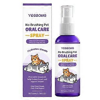 Tandenreinigingsspray voor honden zonder borstel ondersteunt gezond tandvlees en tanden na de maaltijd.