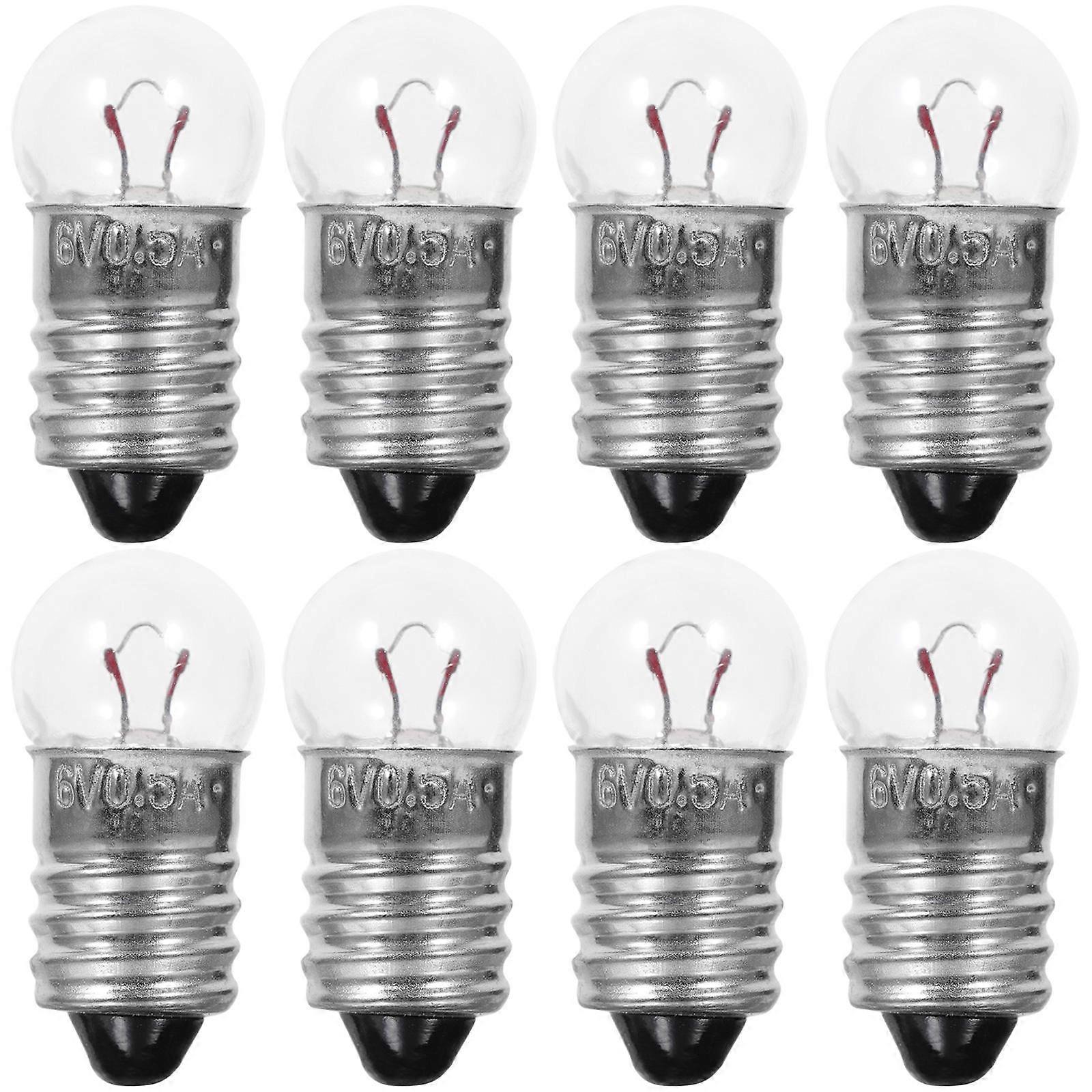 Tiny Light Bulb Mini Bulbs for Experiment 150Pcs Round 6V E10 Socket