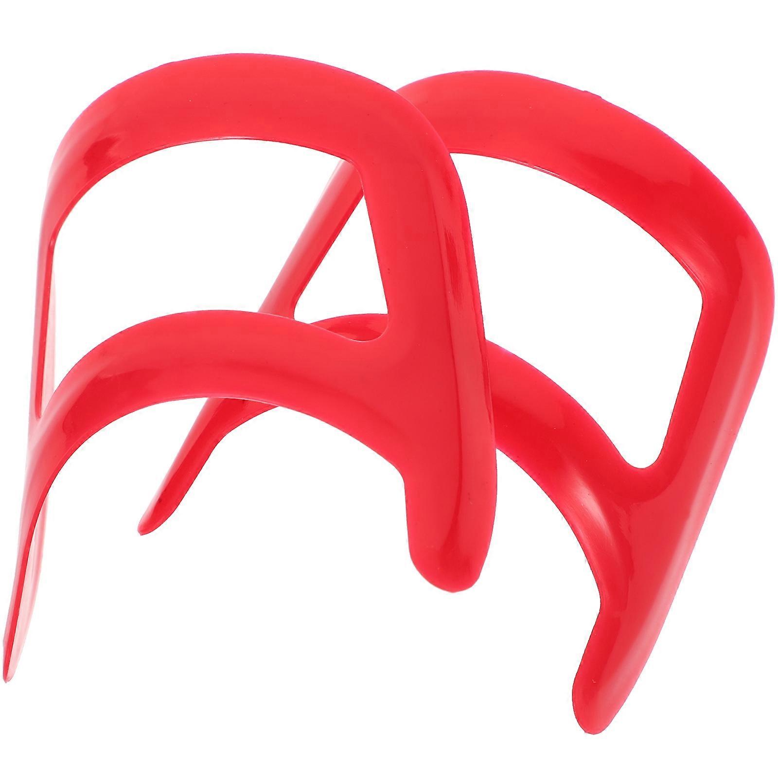 Beard Ruler Plastic Styling Tool for Men Use Beard Shape 2Pcs Red