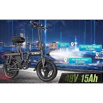 jiyun GE5 black 48V15AH Full Suspension foldable compact portable electric bike 15.5mph