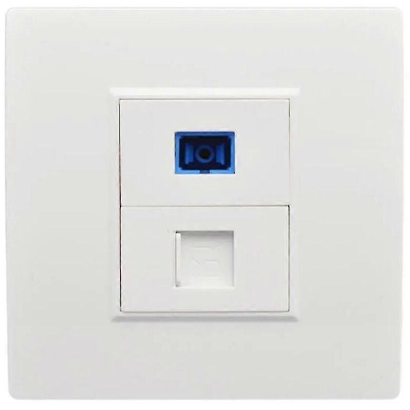 SC fiber optic interface - wall socket, RJ45 network socket, typical connection