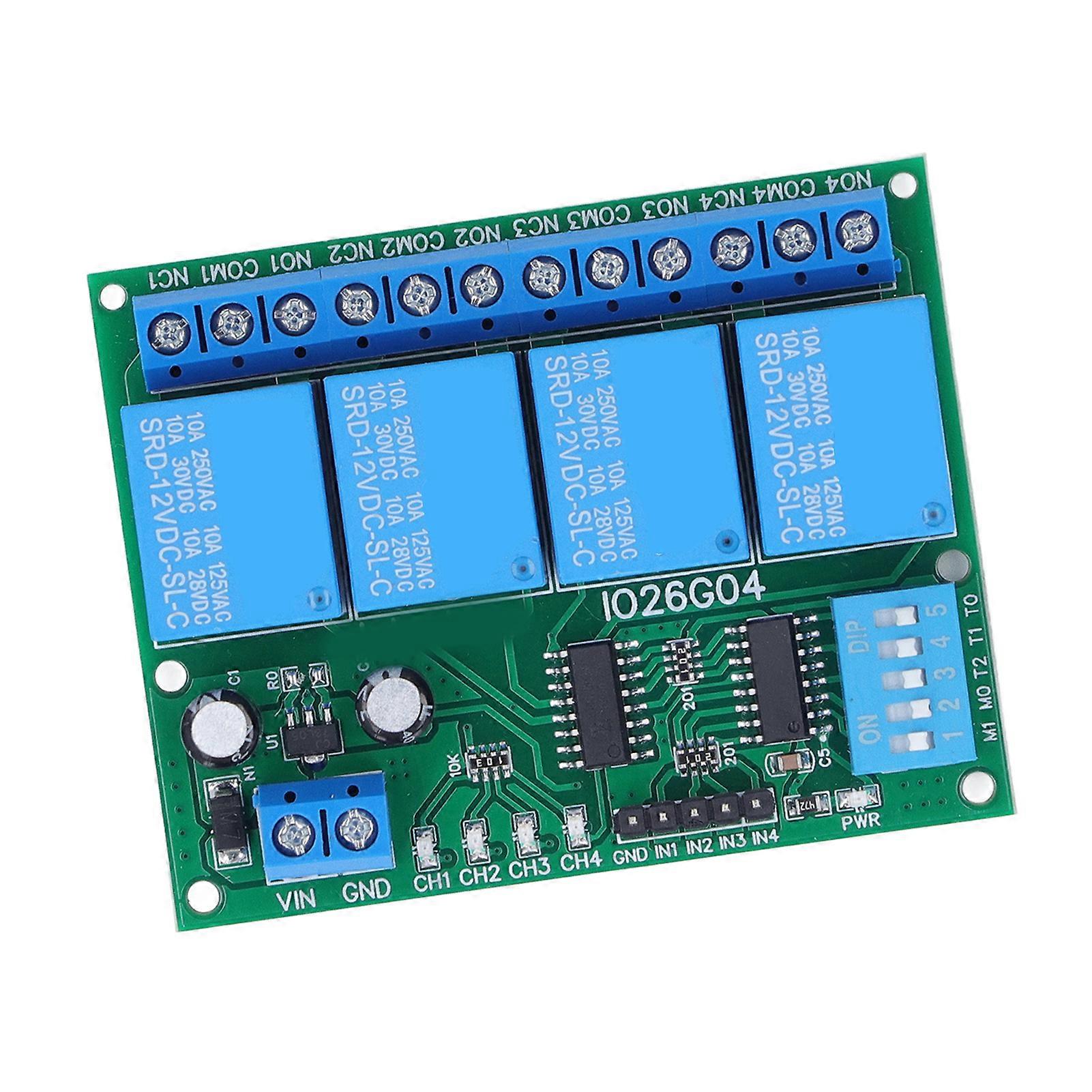 Relay Module 4 Channel Control Board Switch Controller DC 12V Accessory for Electronics