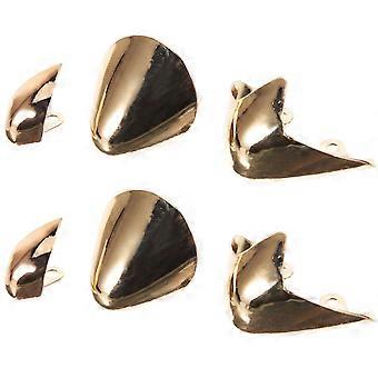3 Pairs Shoes Pointed Protectors Metal Tips High Heels Tip Covers Heels Decorations