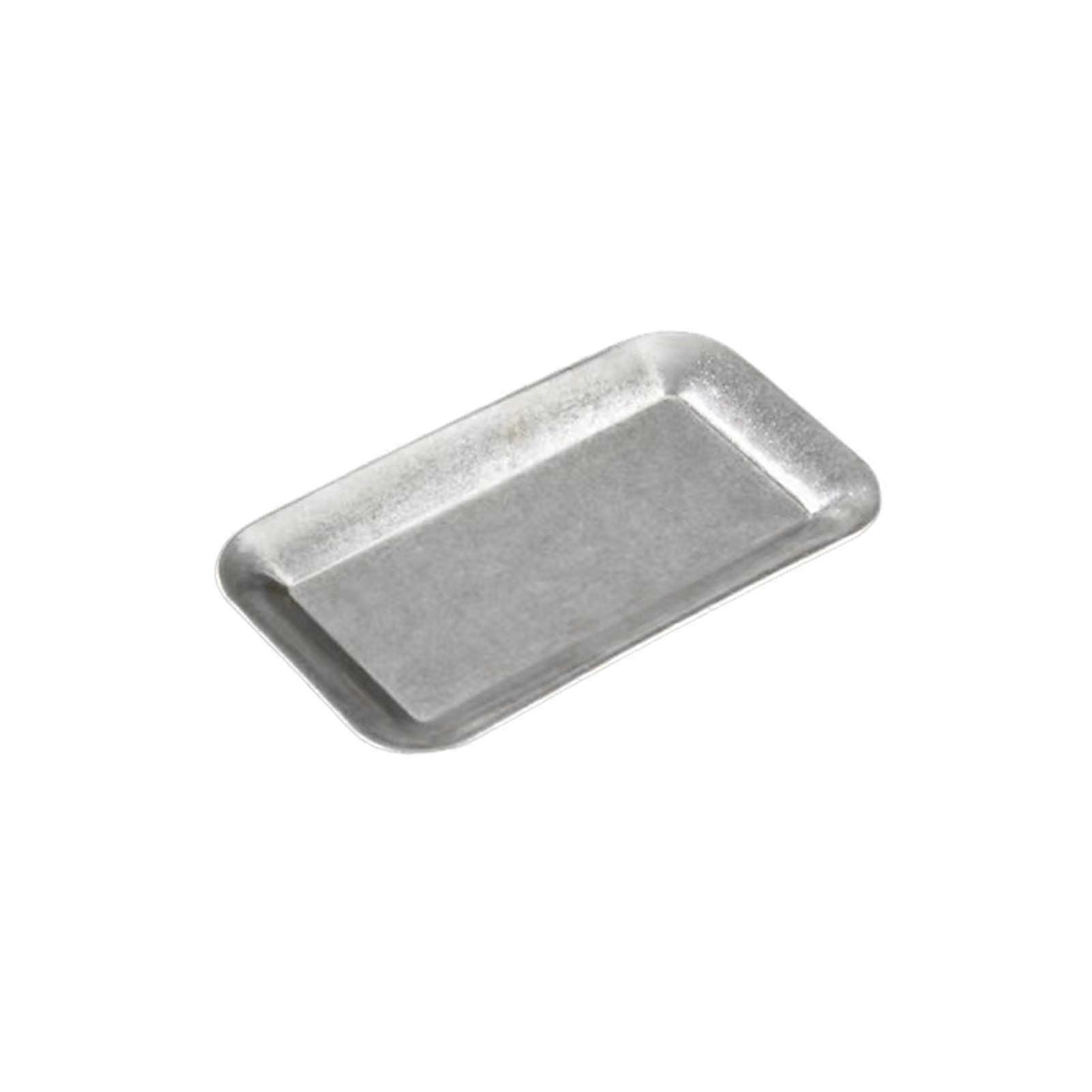 Stainless Steel Rectangular Serving Tray Rustic Design for Snacks Dessert BBQ and Cold Dishes