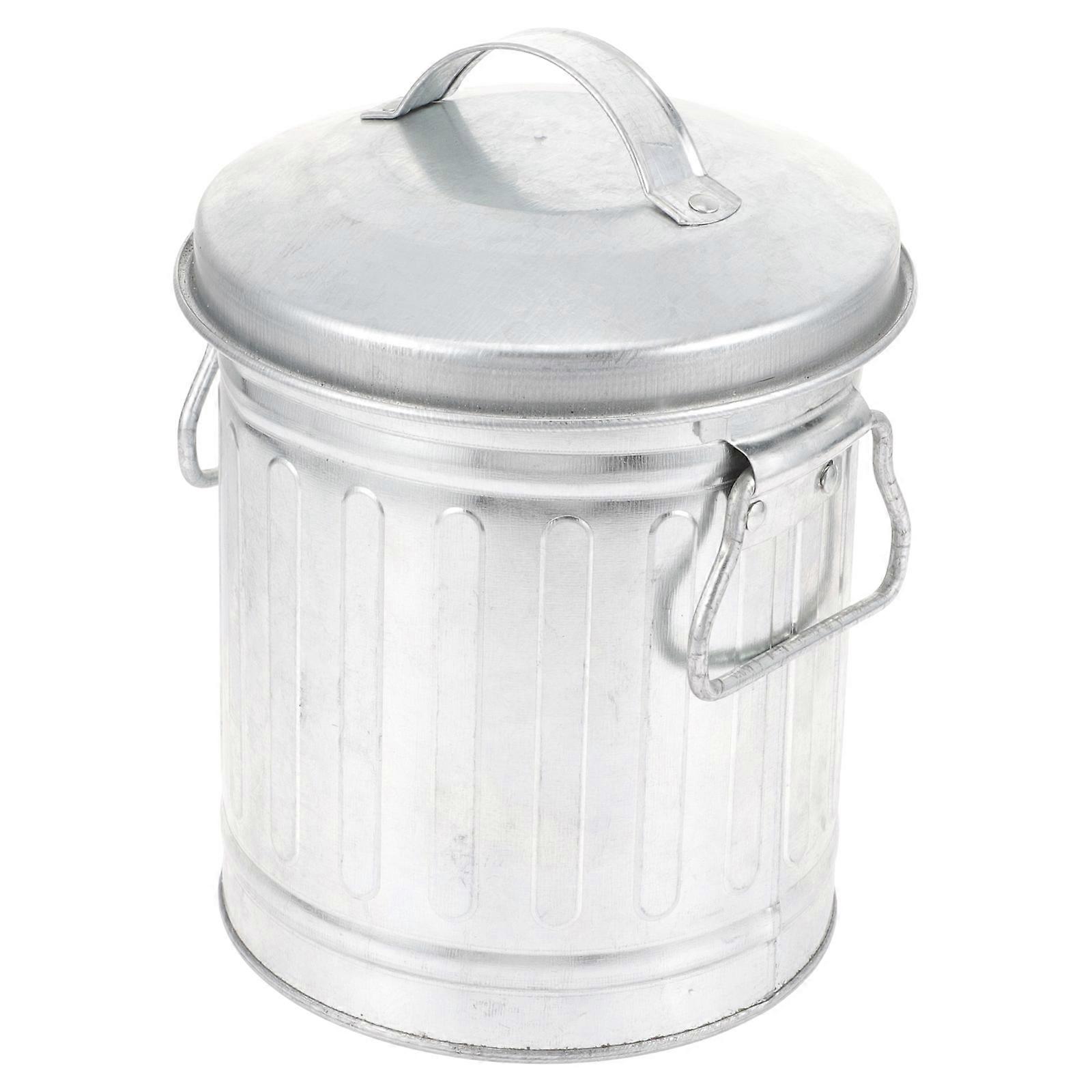 Decorative Trash Bin Small Garbage Can Desktop Rubbish Bin Bedside Trash Bin