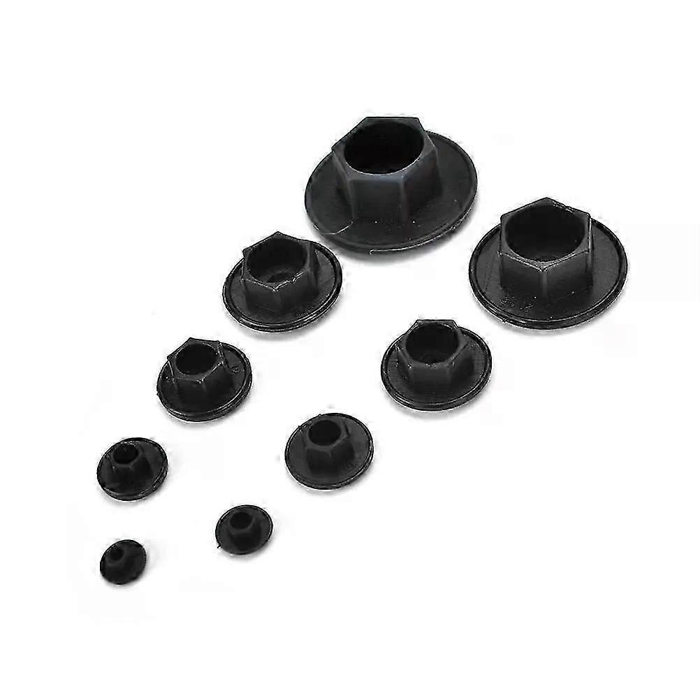 20Pcs M5-M14 Black Hex Socket Bolt Nut Protective Cover Caps