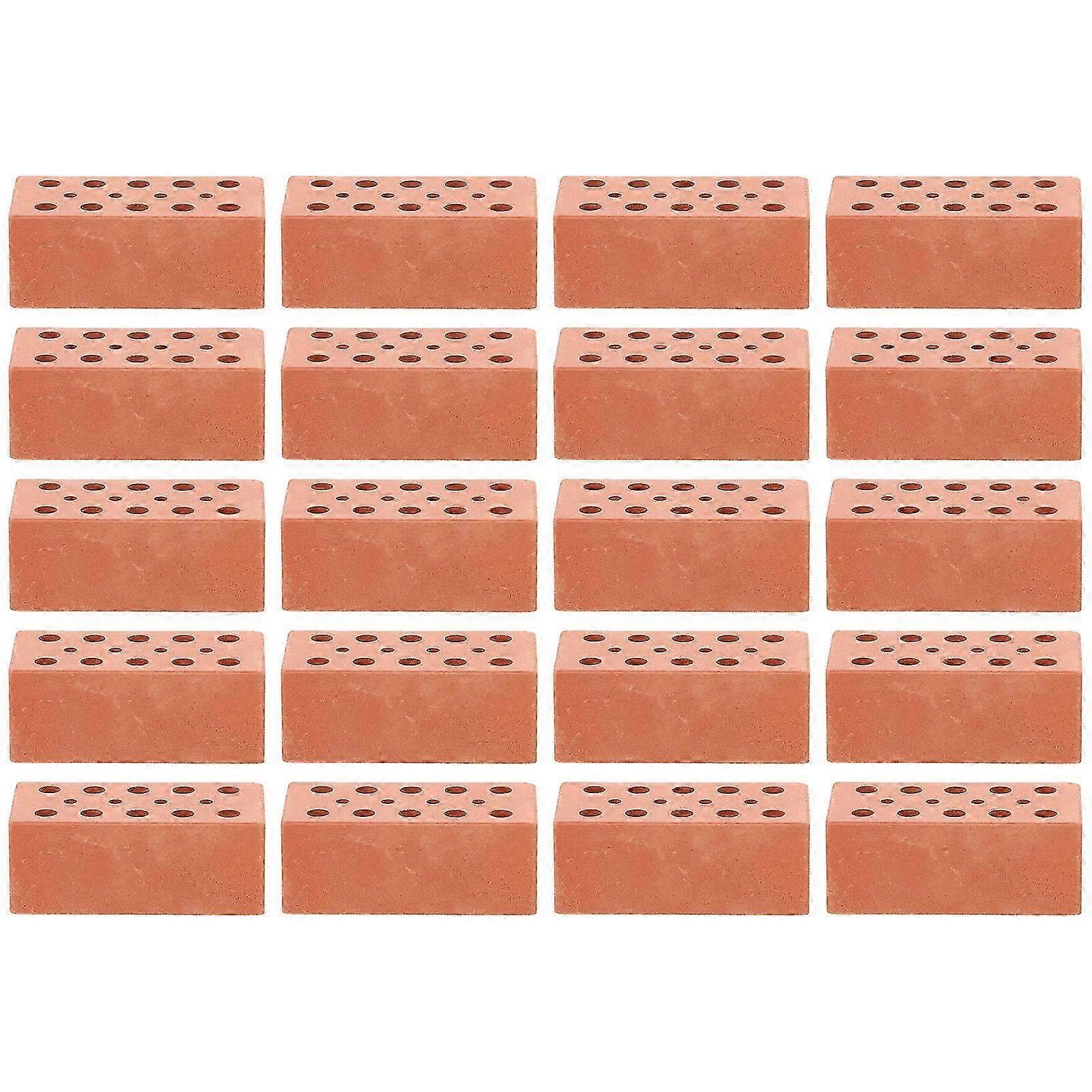 Diy Small Brick Models Brick Models Construction Projects Ceramic Brown for 20Pcs