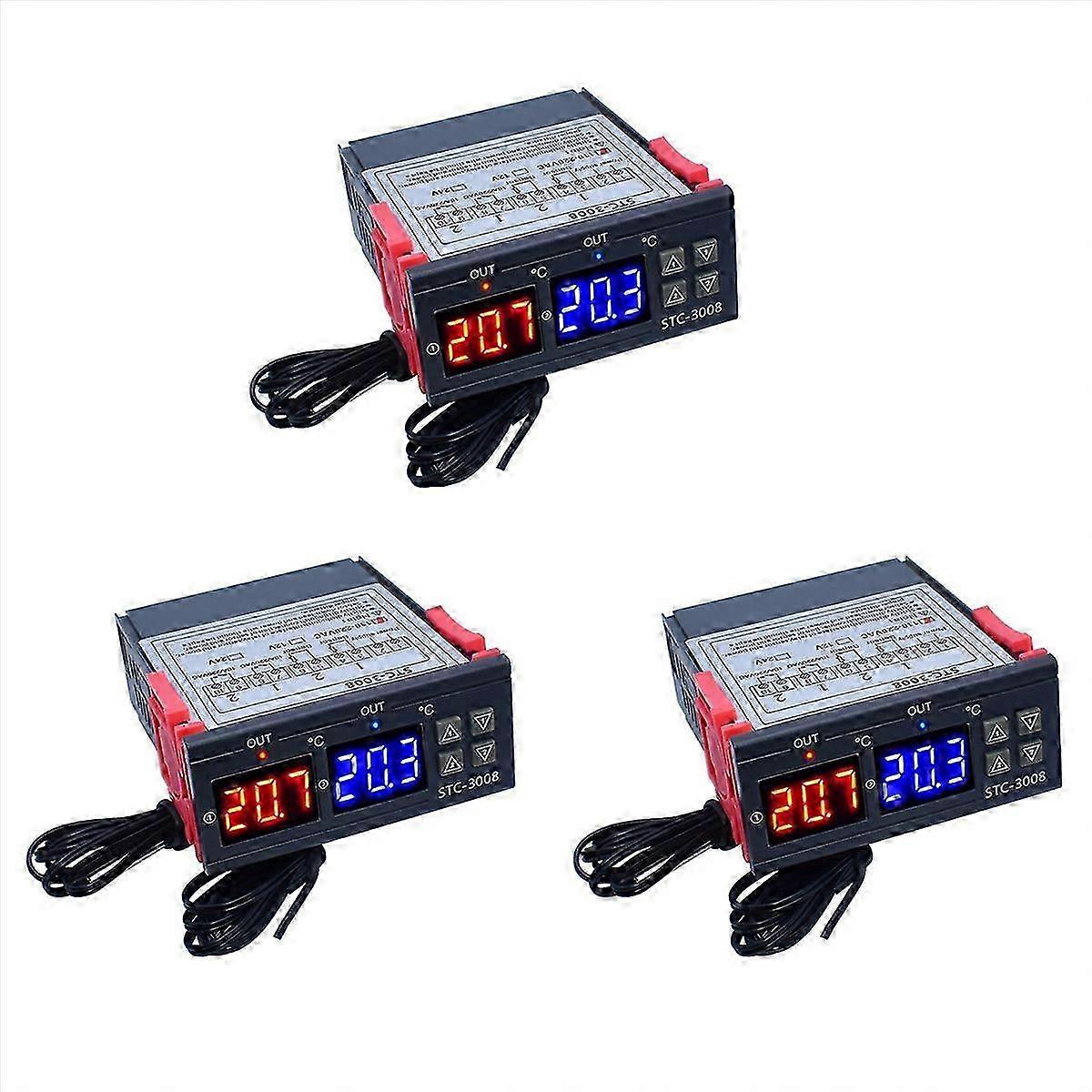 Dual Digital -3008 Temperature Controller Two Relay Output,B
