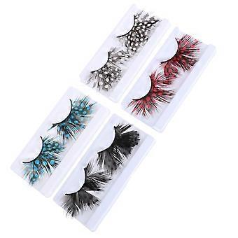 4pairs Color Halloween Eyelash Cosplay False Eyelashes Halloween False Eyelash