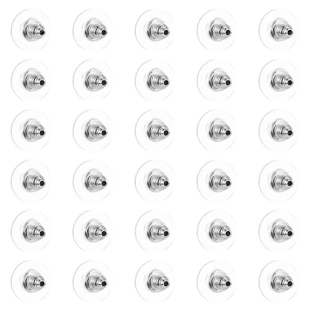 Bullet Head Ear Studs White Ear Fixing Plug 100Pcs for Earrings Fixing