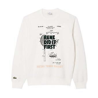 Lacoste Mens Patent Print Pique Sweatshirt