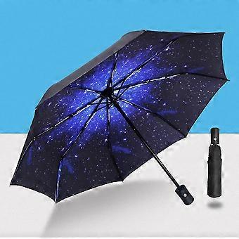 Automatic Folding Windproof Travel Umbrella Sturdy Steel Shaft Portable Mini Compact Umbrella with Adult Raincoat Shoe Cover