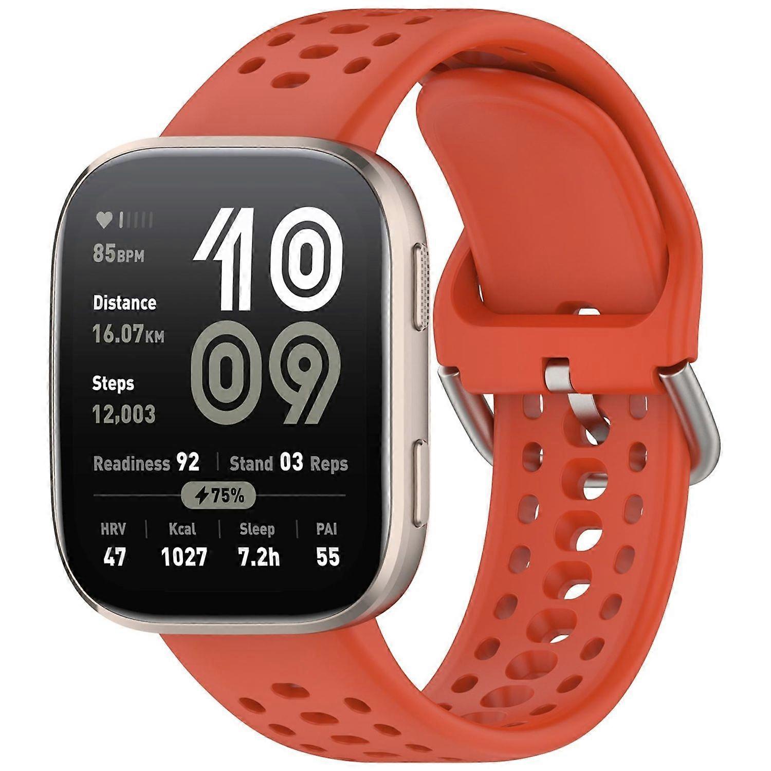 For Amazfit Bip 6 Quick Release Design Silicone Replacement Watch Band Red
