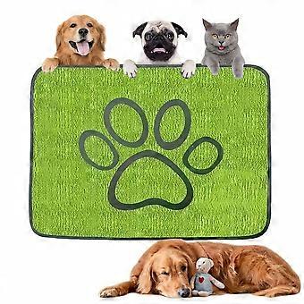 Washable Dog Pee Pad, Reusable Absorbent Non-Slip Pet Training Mat, Plush Polyester with Paw Print Pattern, Machine Washable Tear-Resistant for Crates