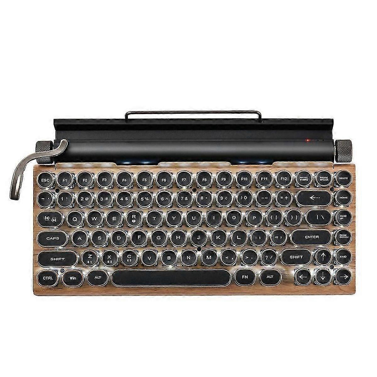 Retro Typewriter Keyboard Wireless Bluetooth Mechanical Keyboards 83 Keys Computer Keyboard compatible with Lap