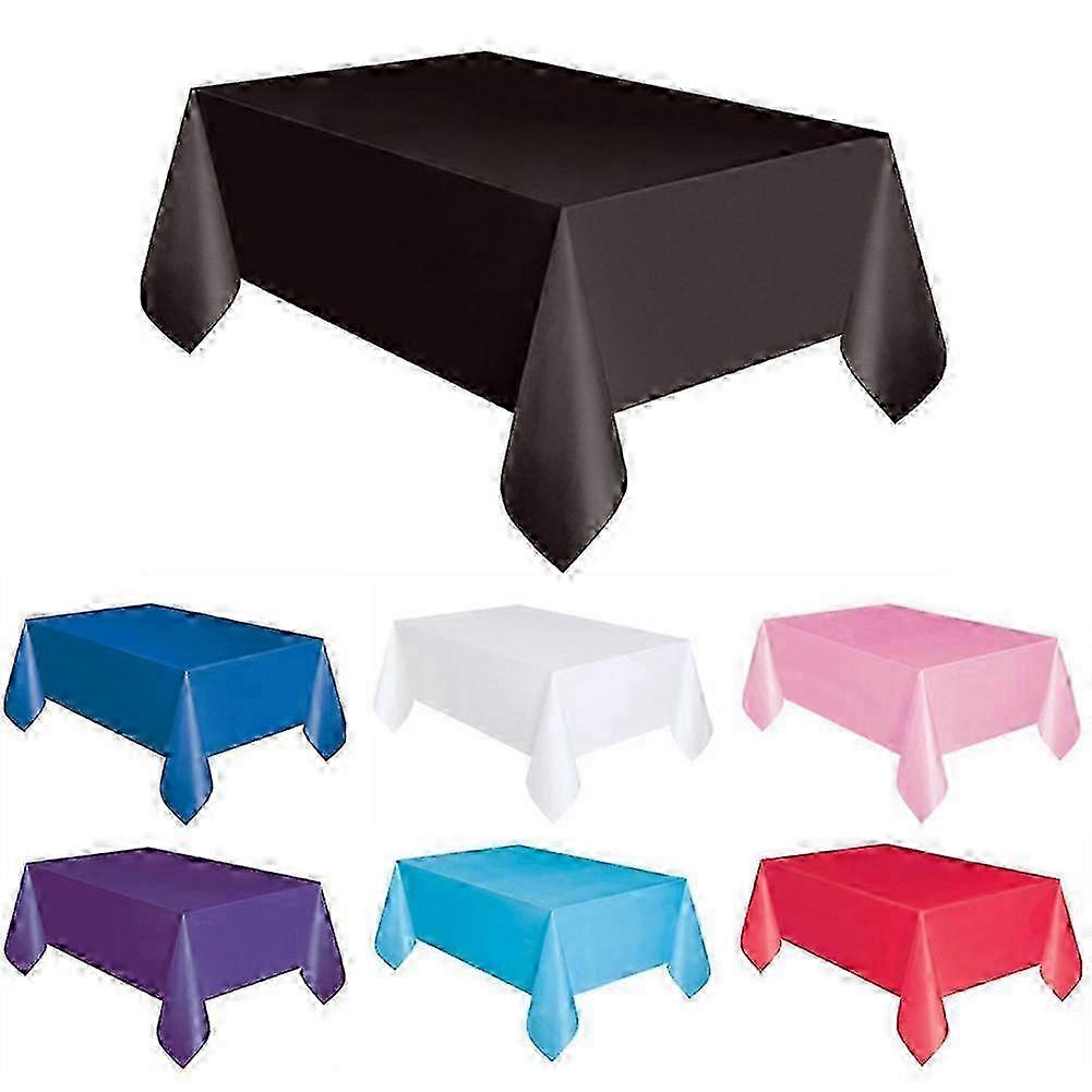 Tablecloth for Rectangle Dining Table, 137x183cm PE Material Solid Color Party Decor