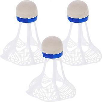 Windproof Badminton Birdies for Outdoor Play - 3 Pack White Nylon Shuttlecocks for Backyard Games and Park - Stable Shuttle Cocks for Training and Pra