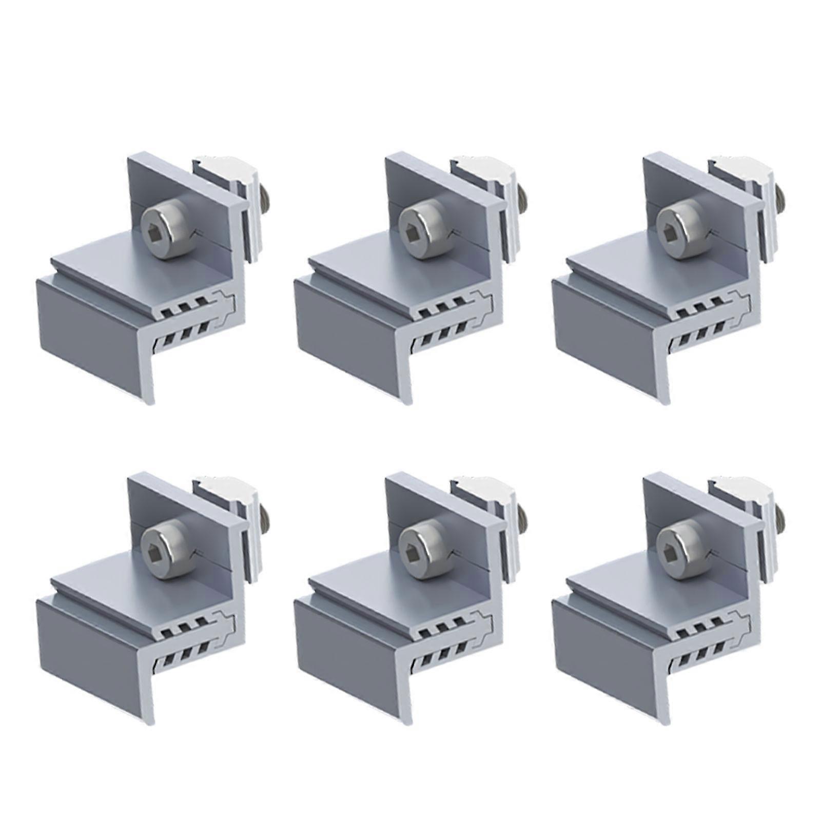 Solar End Clamp Adjustable Solar Panel Mounting Bracket Clamp Wide Photovoltaic Support for Solar Panel Systems Multicolor