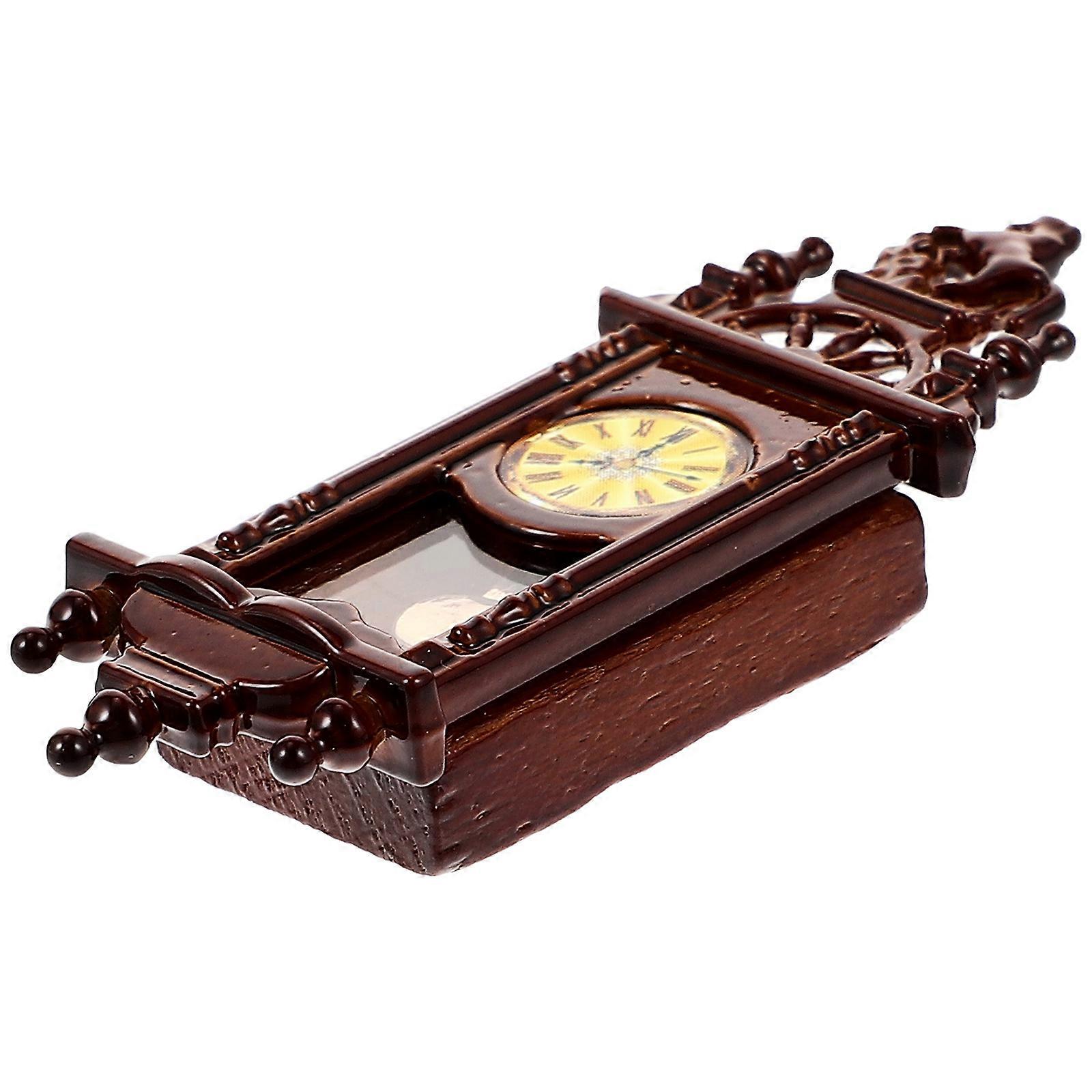 Wall Clock Decor Photography Props Mini Wall Clock Toy Wall Clock Model Decor