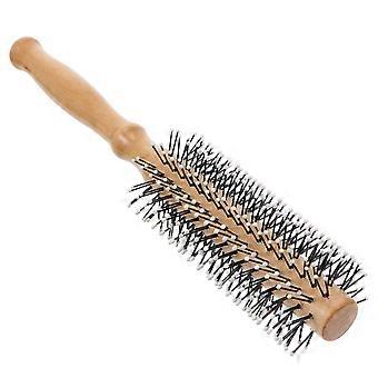 1PC Hår Styling Kam Hushåll Rund Hår Borste Trä Handtag Rullande Kam