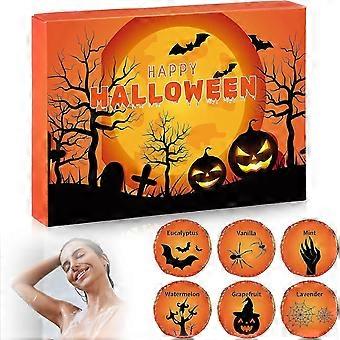6stk halloween brusebad tabletter aromaterapi æterisk olie brusebad bomber til hjemmet spa stresslindring og afslapning bad gaver til kvinder mænd
