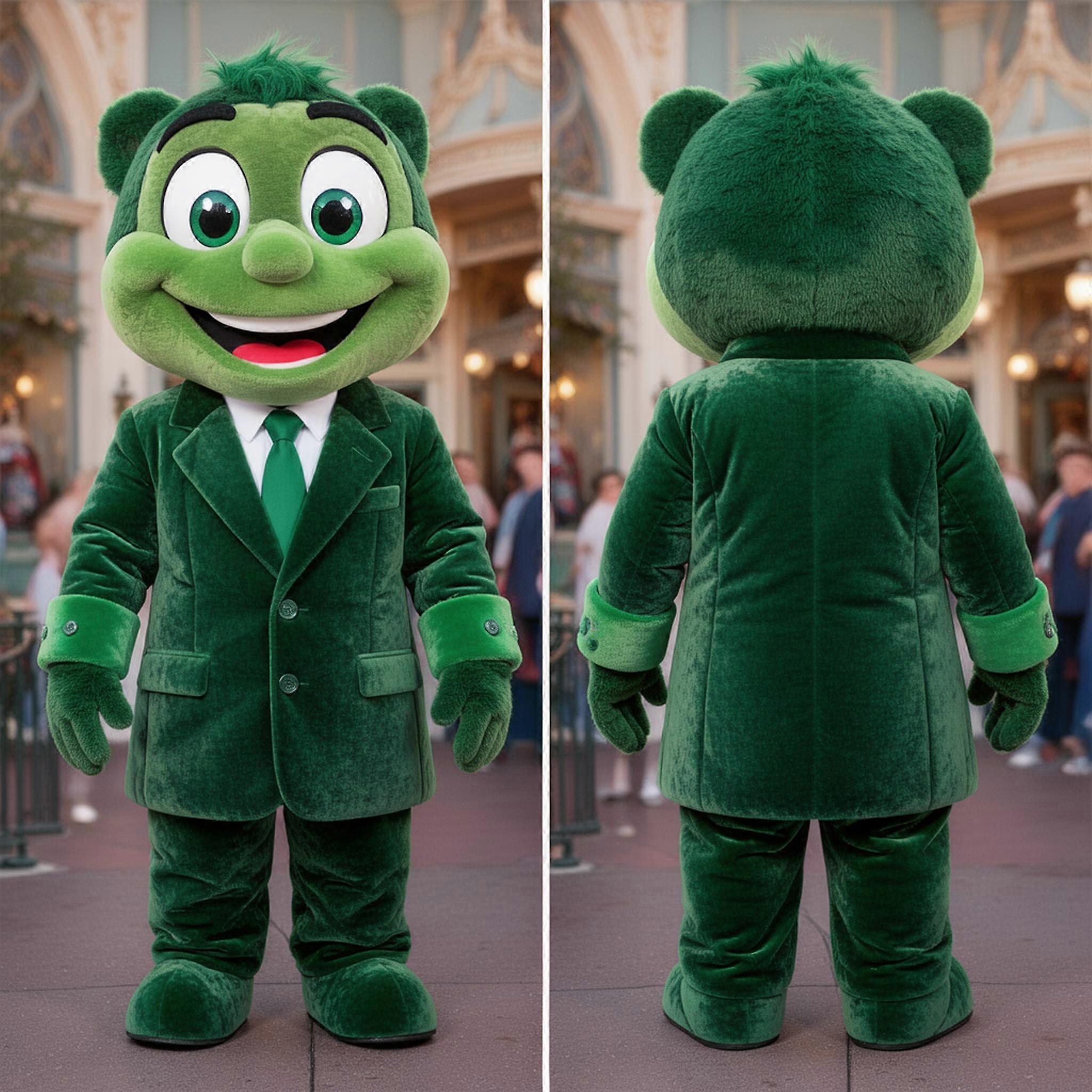 MASTICOT Forest Green Dignified Attorney Mascot