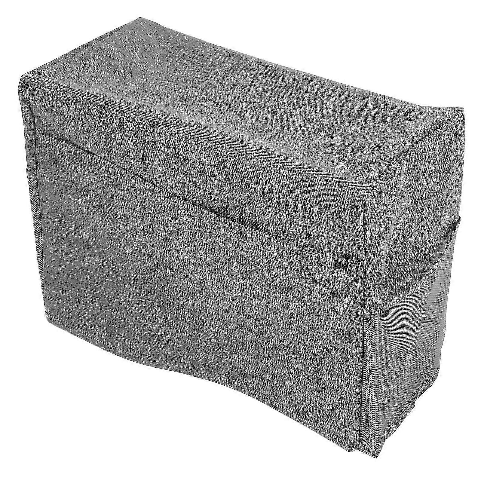 Protective Sewing Machine Cover 2Pcs Foldable with Storage Pockets Grey