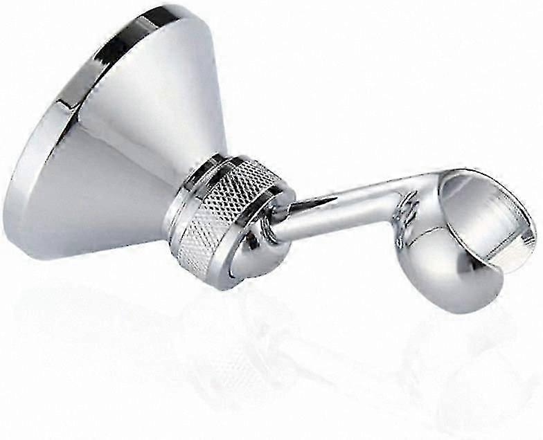 Adjustable Hand Shower Holder with Chrome Wall Mount Clamp Silver Finish Bracket