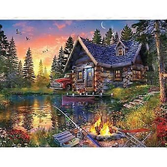 Sun Kissed Cabin Evening Jigsaw Puzzle Brain Teaser XI-0506