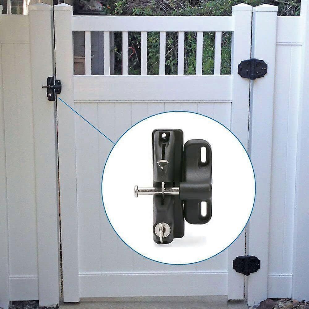 Automatic Keyed Gate Lock Latch in Black