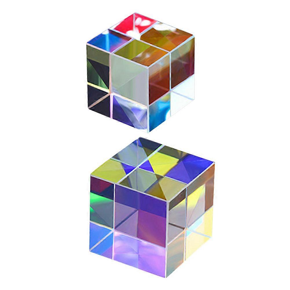 Cube Optical Prisms Physics Experiment Tool for Photography 10Pcs Set