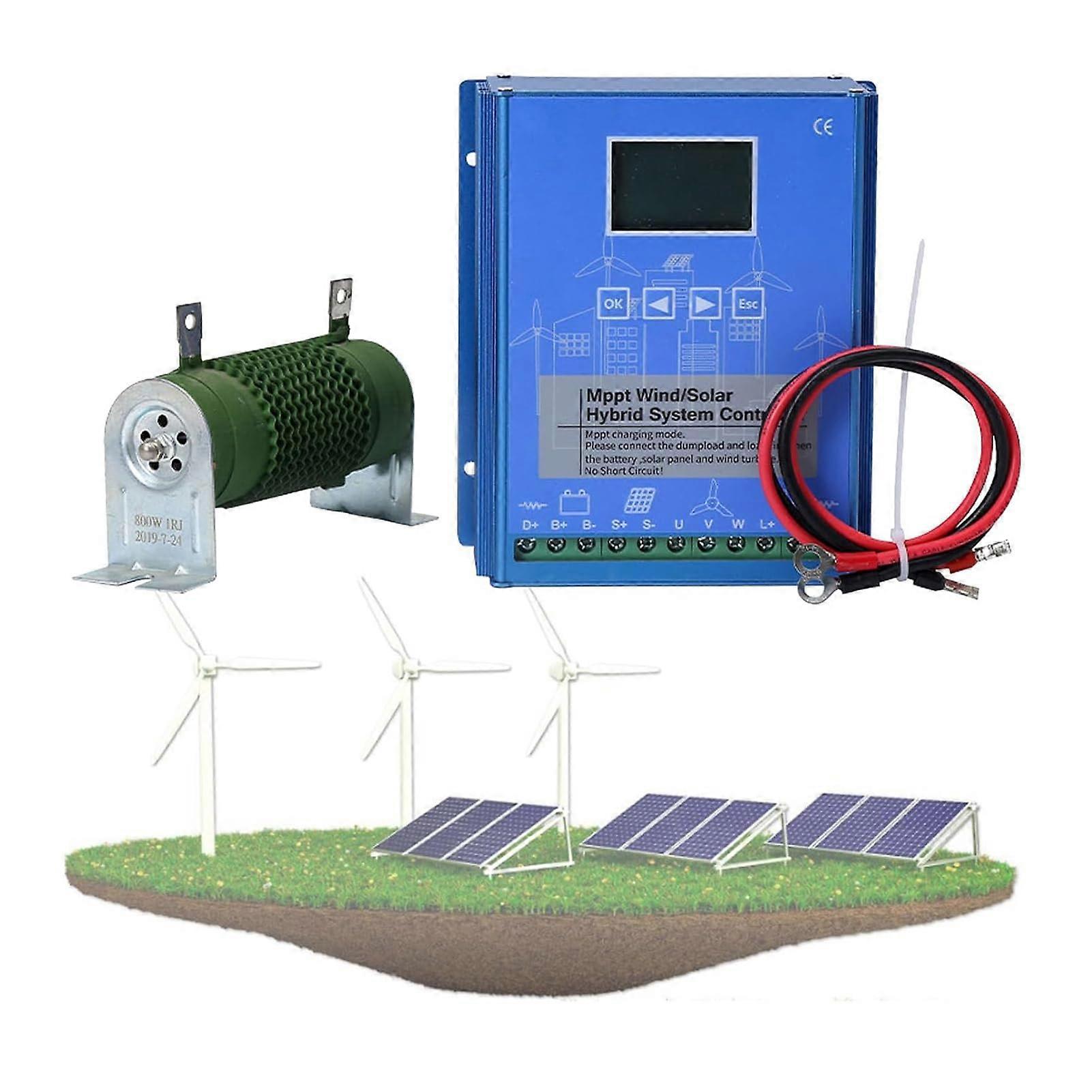 6000W Wind Solar Hybrid MPPT Charge Controller 48V System Compatible Smart Power Regulator