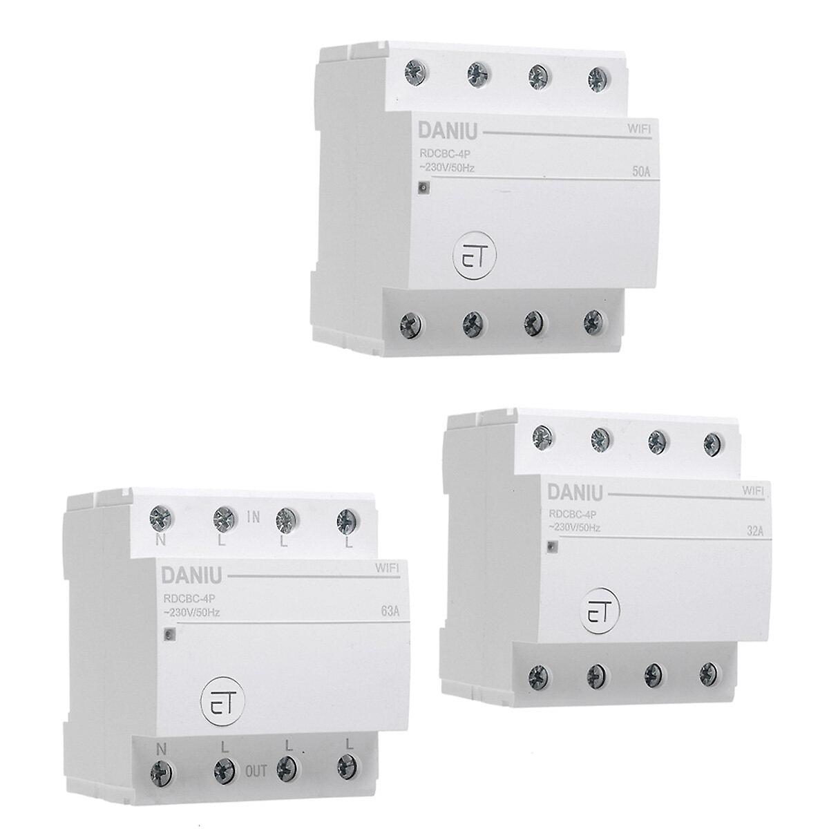 Wifi Circuit Breaker 4p Time Timer Switch Relay Smart Home House Remote Control Voice Control For Amazon Alexa Google Home