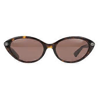 Occhiali da sole da donna Gucci GG2110S 002 con montatura completa a occhi di gatto e protezione UV3, originali.
