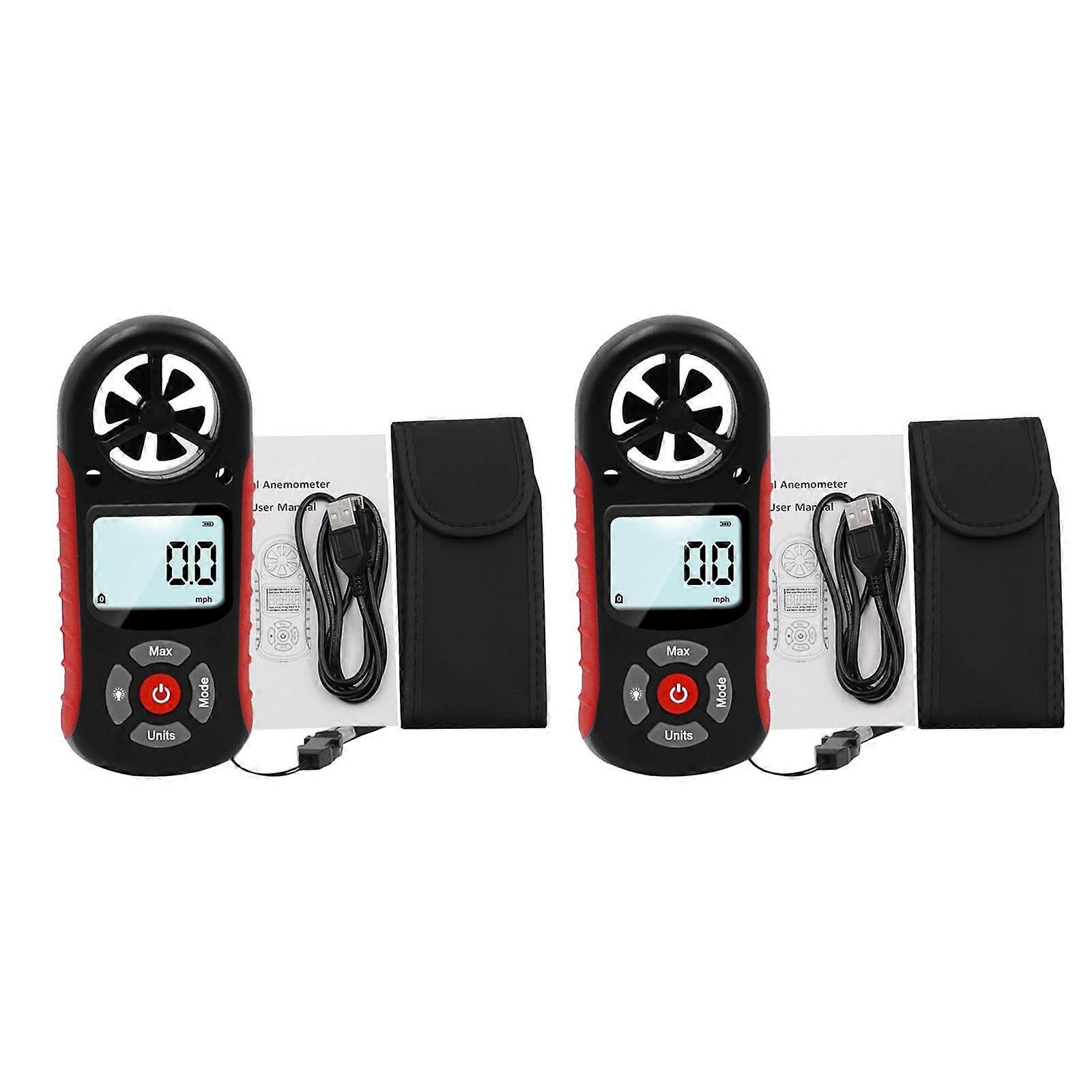 2pcs 8 in Anemometer for Measuring Temperature Humidity