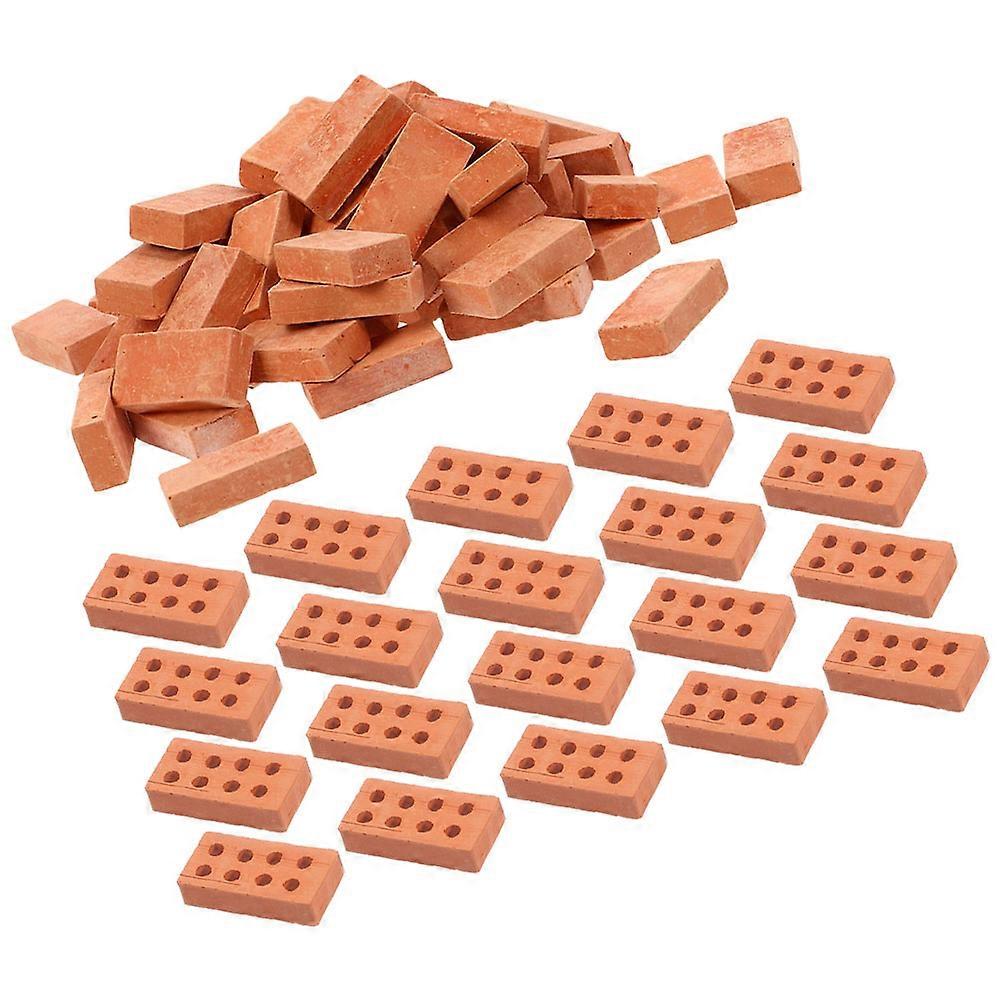Miniature Clay Bricks for DIY Sand Table Craft 100Pcs Accessories
