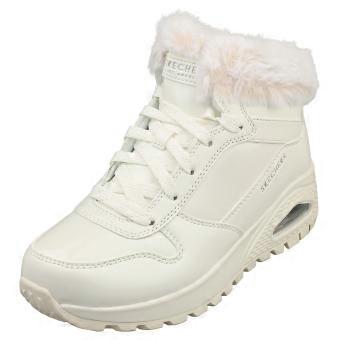Skechers Uno Rugged Fiesty Winter Womens Fashion Boots in White