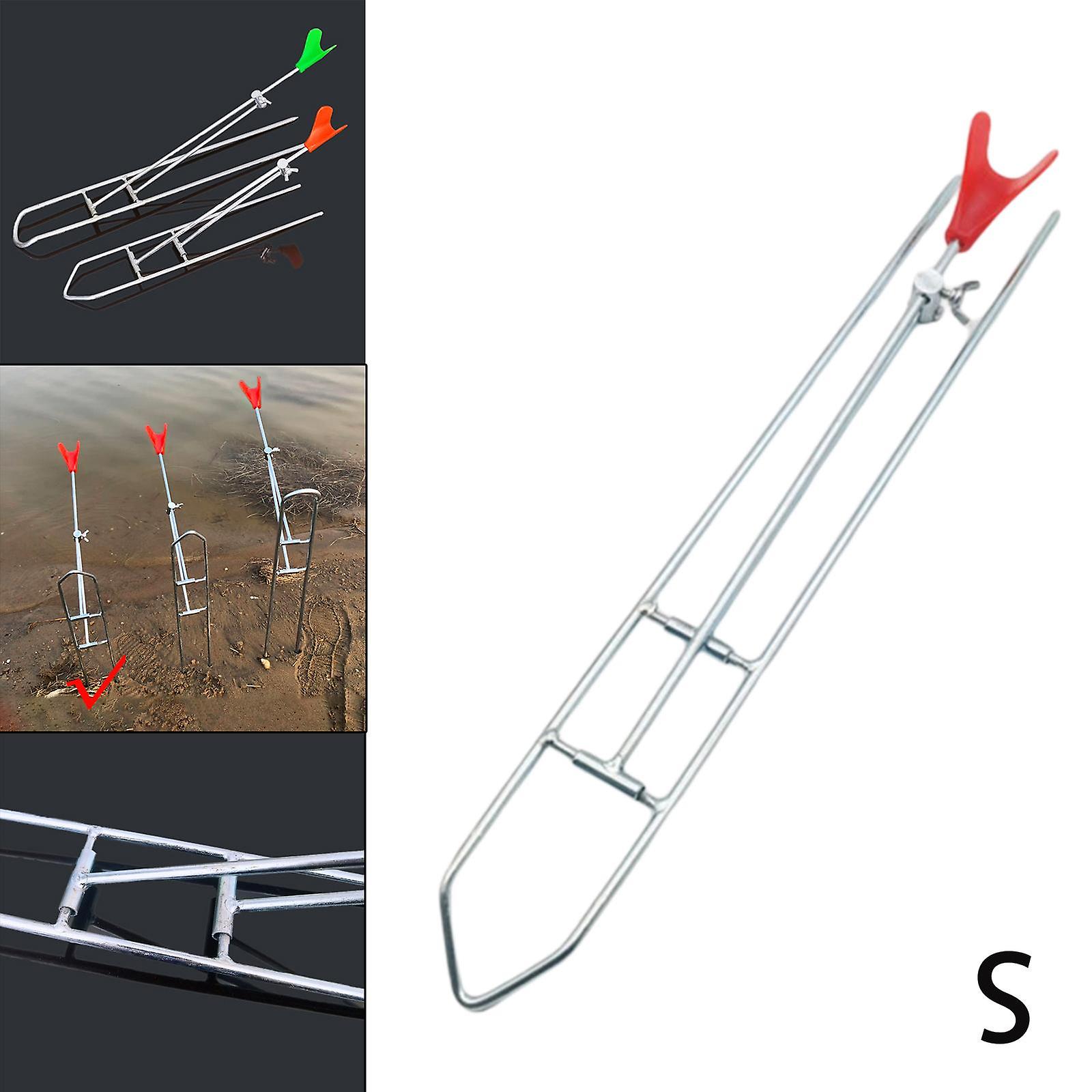 Foldable Fishing Rod Pole Holder Adjustable Folding Pole Stand Bracket 38cm