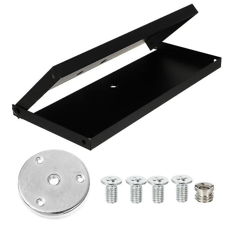 25X21x2cm Black Shoe Racks & Organizers Projector Shelf Metal Microphone Stand Phone Holder Laptop B