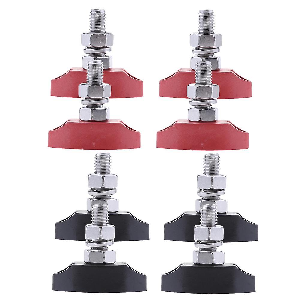 8Pieces Red & Black Junction Block Power Post Insulated Terminal Stud 6mm