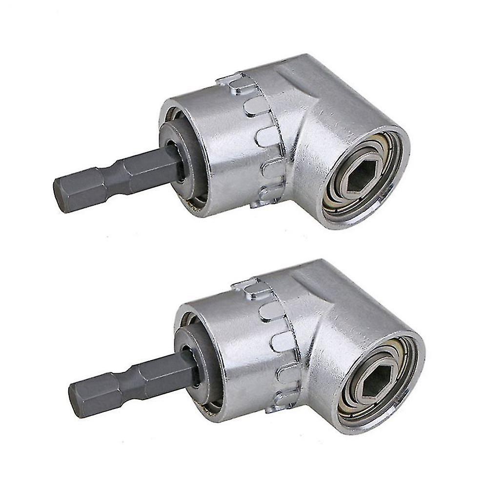 2pcs Right Angle Drill,105 Degree Multifunction Right Angle Driver With 1/4inch Hex Bit Socket Scre