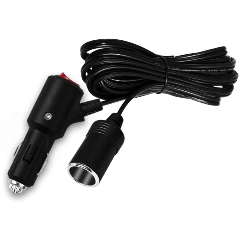 12V24V Car Cigarette Lighter Socket Extension Cord Cable with On/Off- Button