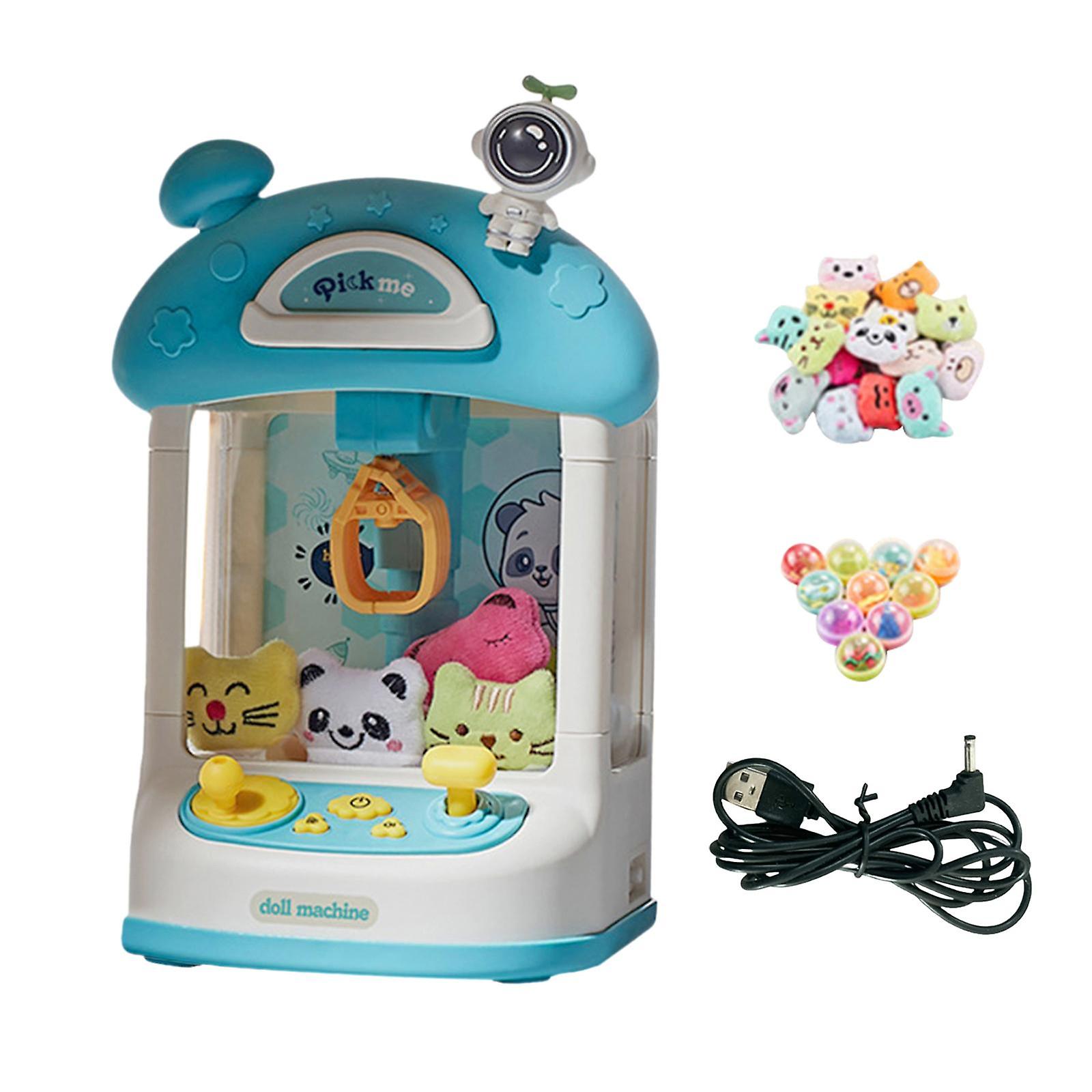Kids Claw Machine Lovely Electronic Small Toys for Party Birthday Gifts Green 20 Dolls