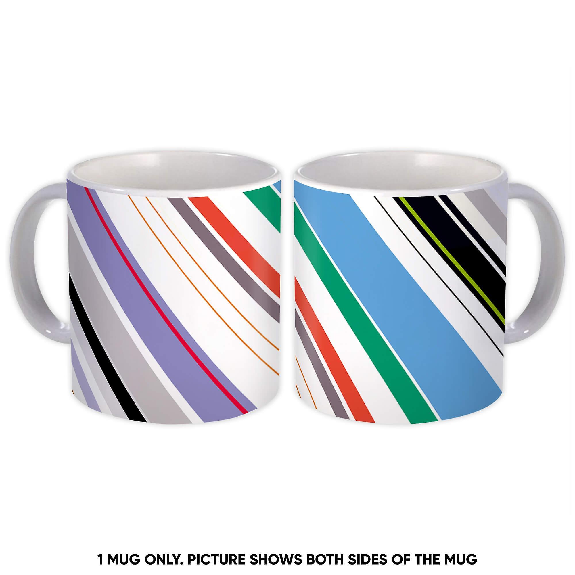 Gift Mug: Diagonal Stripes Seamless