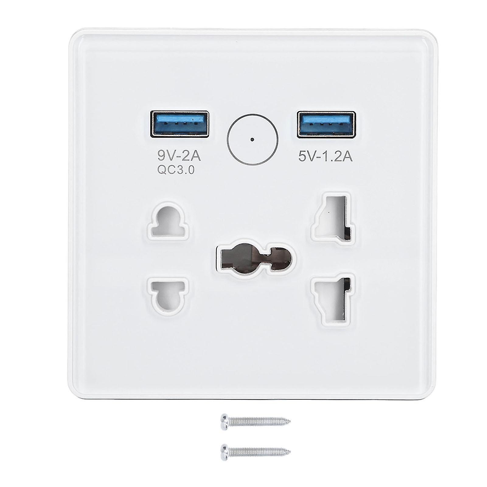 Smart Wall Outlet, USB Fast Charging, Timing, Voice Control, Smart Socket
