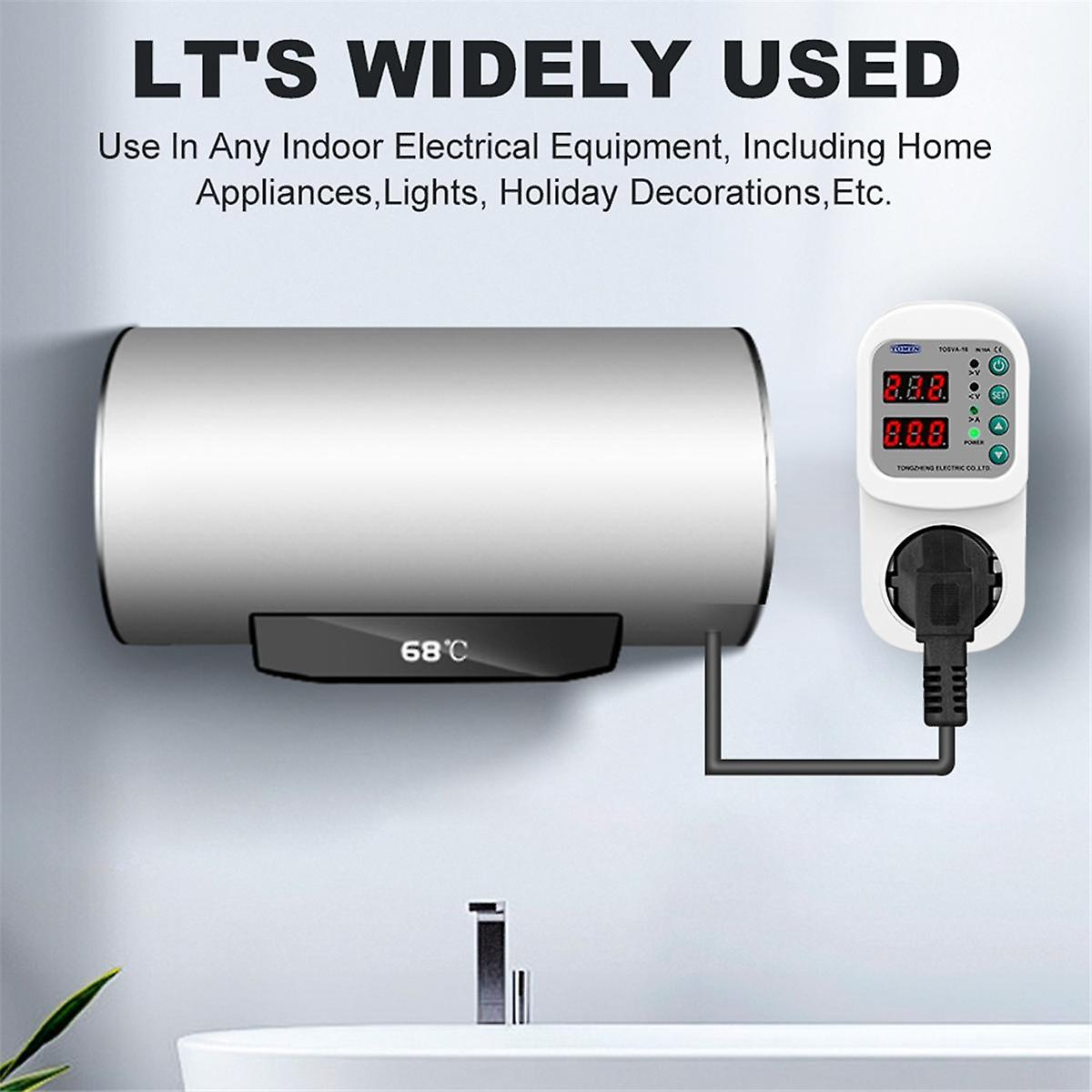 TOSVA-16 Reclosable Voltage Current Protector Socket AC 110V 220V Adjustable 16A Power Surge Prote