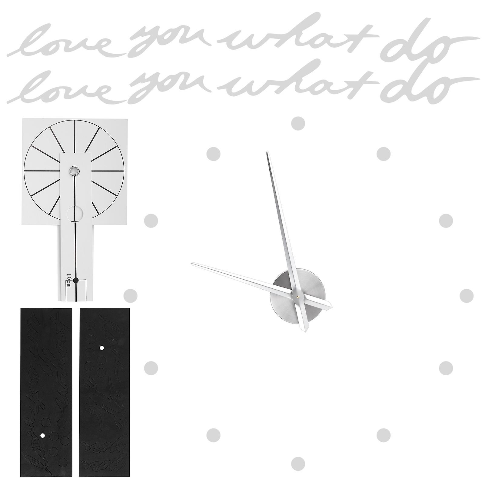 Innovative DIY Wall Clock Stylish Mirror Surface Sticker Clock Modern Home DecorationSilver